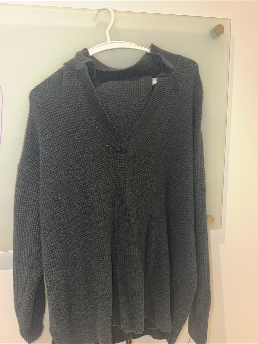 aerie Black V-Neck Women’s Sweater and Pant Set